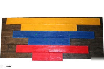 Wood plank concrete stamp decorative mats pics 