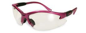 Safety glasses clear lens pink frame womens ansi Z87.1
