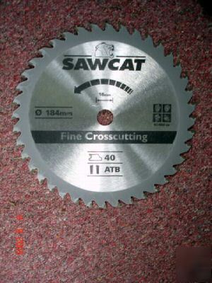 Tct/circular saw blade/ by sawcat (184MMX16MM X40) X3