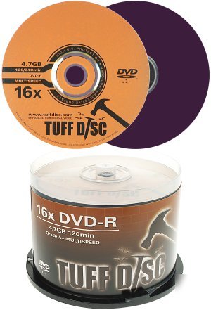 Tuff disc 16X dvd-r (100 pack) 4.7GB blank dvd disc