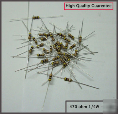 20PCS 470 ohm carbon film resistors 1/4W +/-5% 