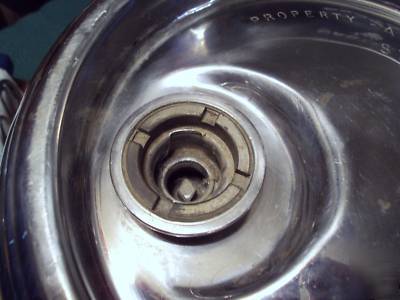 7.5 gal firestone stainless steel budweiser keg, used