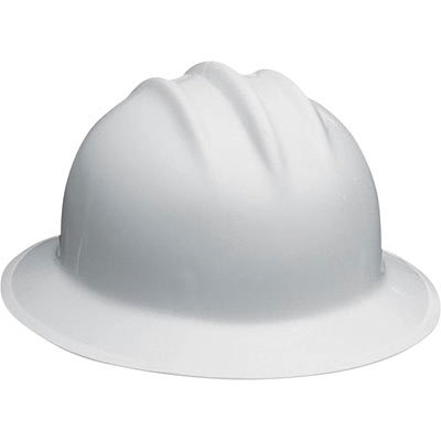 Ao safety full brim hard hat - white, model# 91280