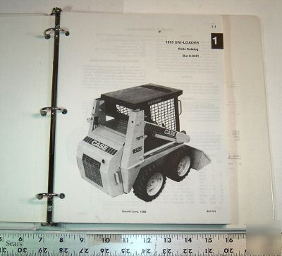 Case - parts catalog - 1825 uni-loader - 1988