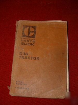 Caterpillar D9G tractor parts manual catalog