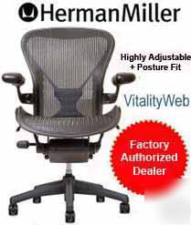 Herman miller aeron chair hematite posturefit size c