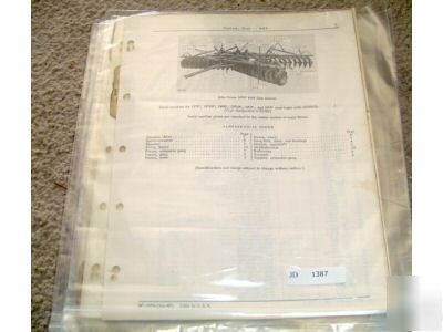 John deere bwf disk harrow parts catalog manual
