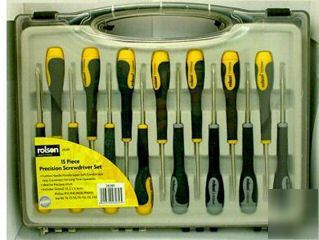 Rolson 15 piece precision screwdriver set - 28289