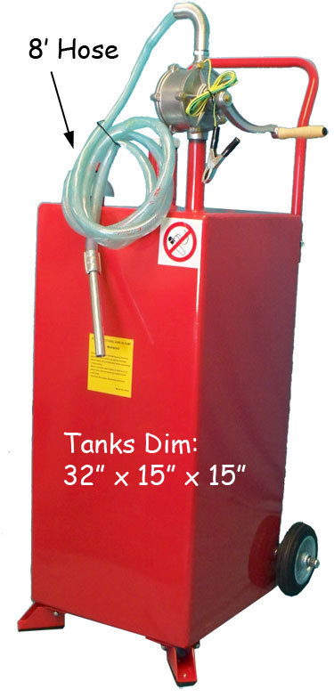 30 gallon gas caddy tank gasoline fluid diesel w/pump