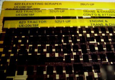 Caterpillar 623 tractor & scraper catalog microfiche