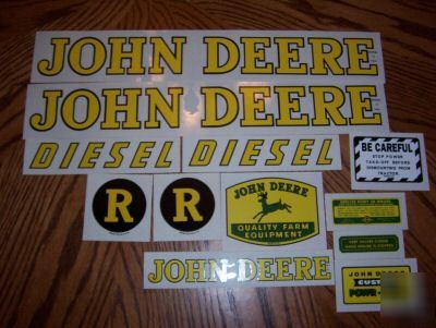 John deere r diesel tractor mylar decal