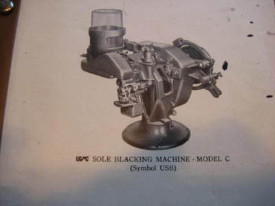 Usmc sole blacking machine model c parts book