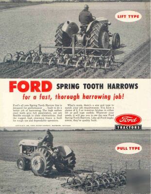 1956 ford tractor- spring tooth harrows brochure