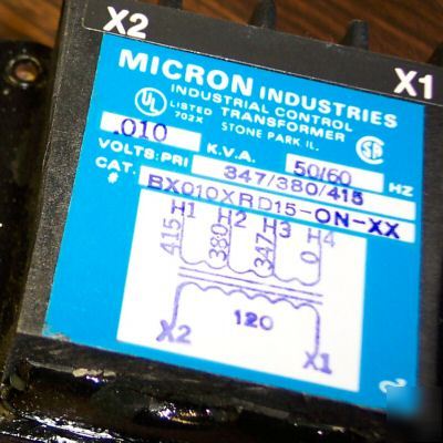 2 micron transformers 351-6040 415/380/347-120VOLT nos