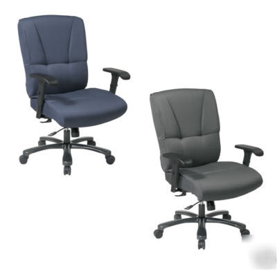 Blue or gray fabric executive big & tall chair 400 lbs