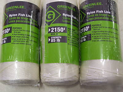 Conduit,nylon fish line 2150 ft greenlee brand 2 rolls