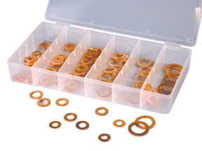 110 copper washer assortment set brake gasket tool kit