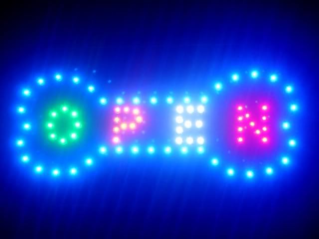30008 led open sign pet animail shop 24 hours 12