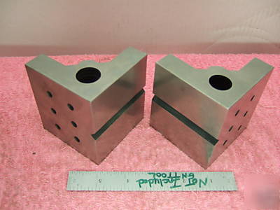 Angle plates step matched pair toolmaker machinist 