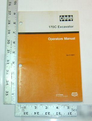 Case op. manual - 170C excavator - 1988