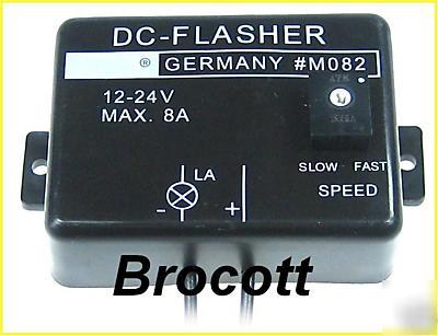 Flasher unit fully adjustable dc - 8 amp / 12 - 24VDC