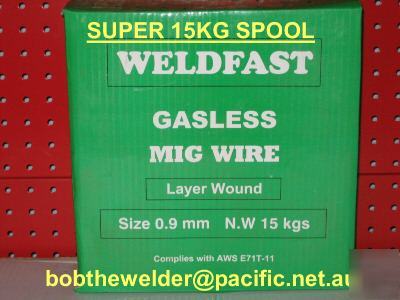 Gasless flux cored mig welding wire 0.9MM x 15.0 kg