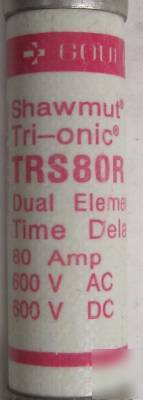 Gould shawmut tri-onic RK5 fuses 600V-80A TRS80R lot-6