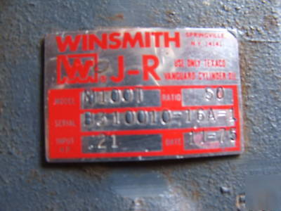 Winsmith- power transmission speed reducer- 50:1