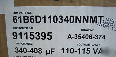 Motor start 340-408 mfd 110-115 vac capacitor ac hvac
