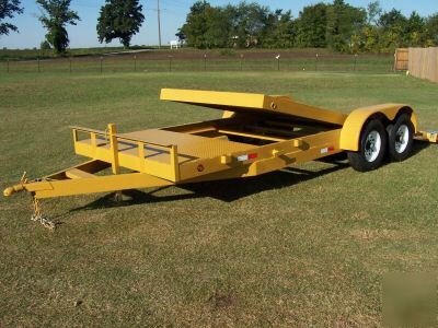 New 12K 18+4 tilt steel floor skidsteer loader trailer 