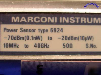 Power meter sensor marconi ifr aeroflex 6924 40GHZ 
