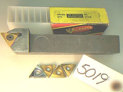 Valenite sd-tmr-16-4 tool holder w/ 5 inserts, 1