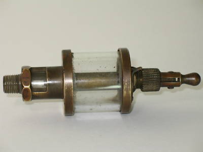 Vintage essex brass steam hit miss gas engine oiler 