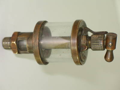 Vintage essex brass steam hit miss gas engine oiler 