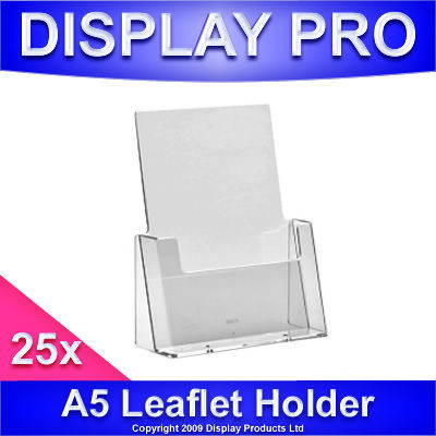 25 x A5 leaflet holders brochure display retail stands 