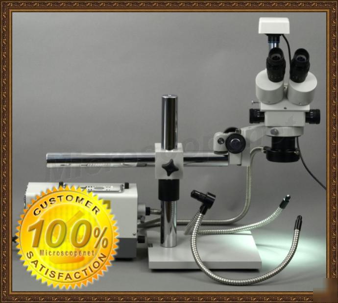 3.5~90X trinocular stereo microscope 3MP cam y&r fibers