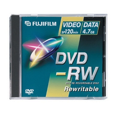 5 fuji 2X dvd-rw rewritable blank dvd jewel case pack