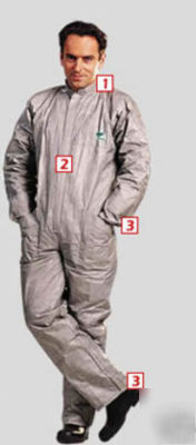 Dupont proshield disposable washable overalls grey l