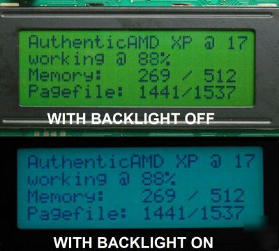 HD44780 based 4X20 lcd display with el backlight