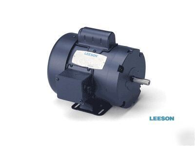 New 1 hp leeson 3450 1 phase electric motor tefc 5/8