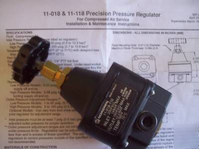 New norgren copressed air precision pressure regulator