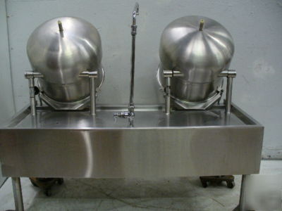 Used vulcan double steam kettle 2X10 gallon mdl dc-10