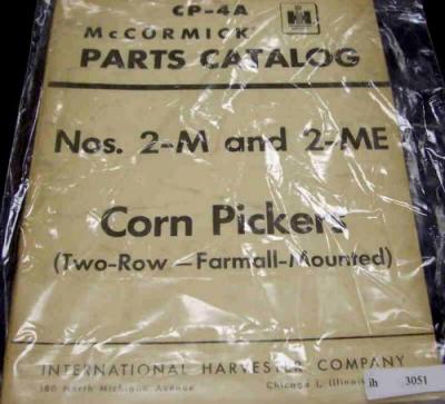 Ih mccormick 2-m 2-me corn picker parts catalog manual