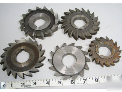Lot of (5) horizontal milling machine cutters u.t.d. co