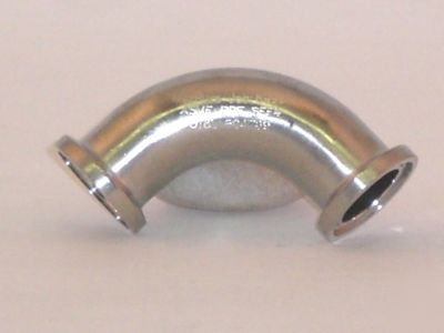 316L stainless sanitary tri clamp 90Â° elbow 3/4