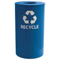 Heavy duty recycling receptacle 33 gallon