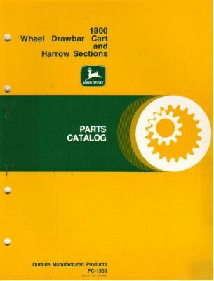 John deere wheel drawbar cart &harrow sec.parts catalog