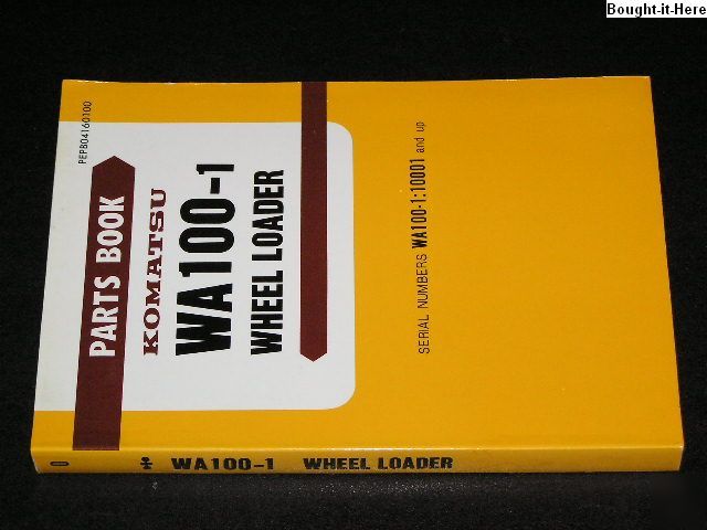Komatsu WA100-1 wheel loader parts book