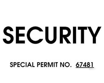 Security windshield pass
