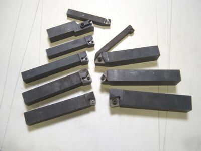 Set of 10 seco carboloy turning tool holders